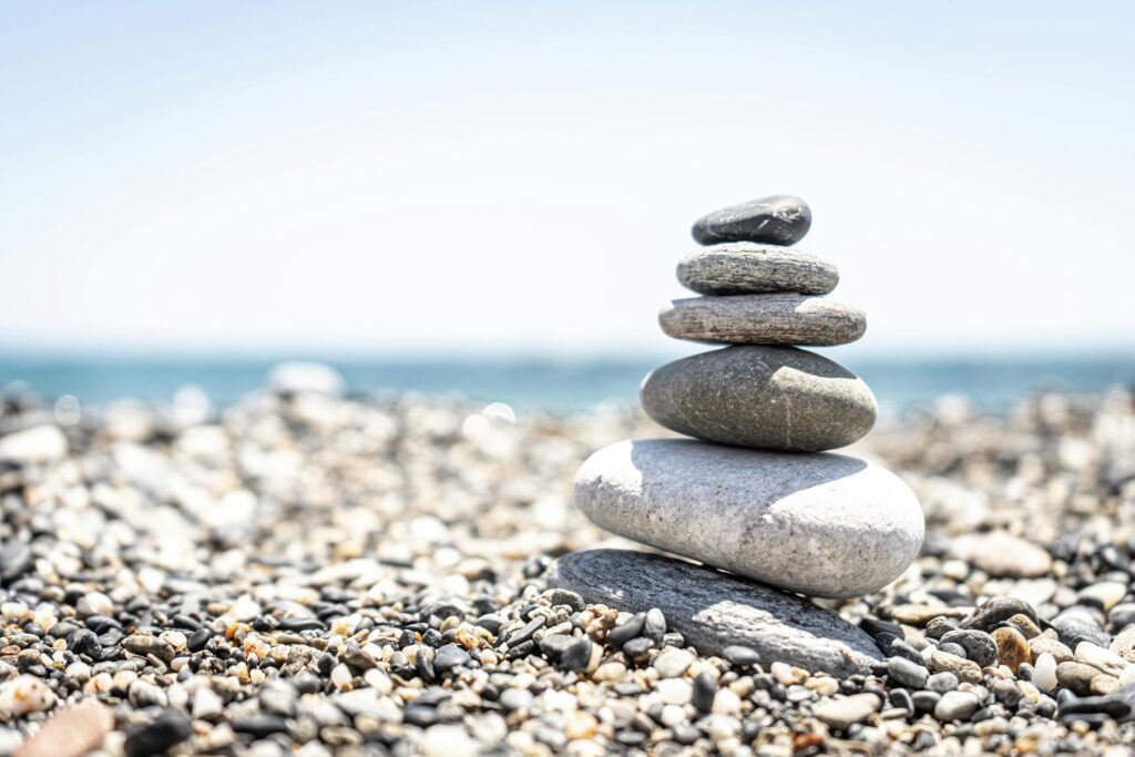 A stack of zen rocks